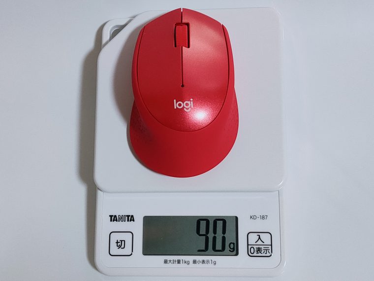 Logicool M331の重量を測る