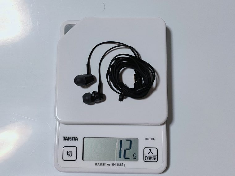 MDR-EX155の重量
