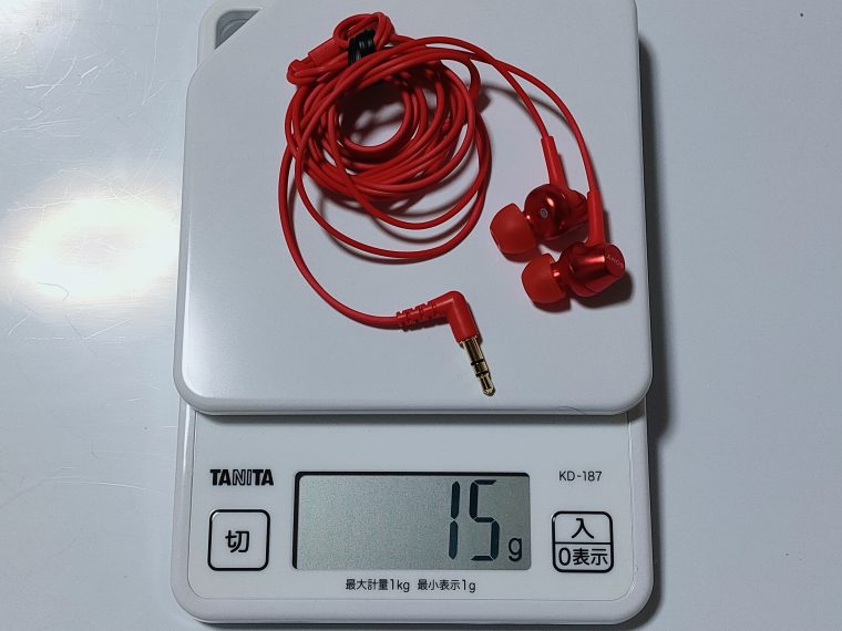 MDR-EX255の重量
